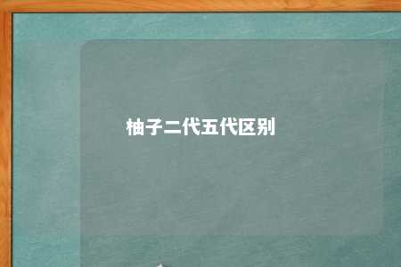 柚子二代五代区别